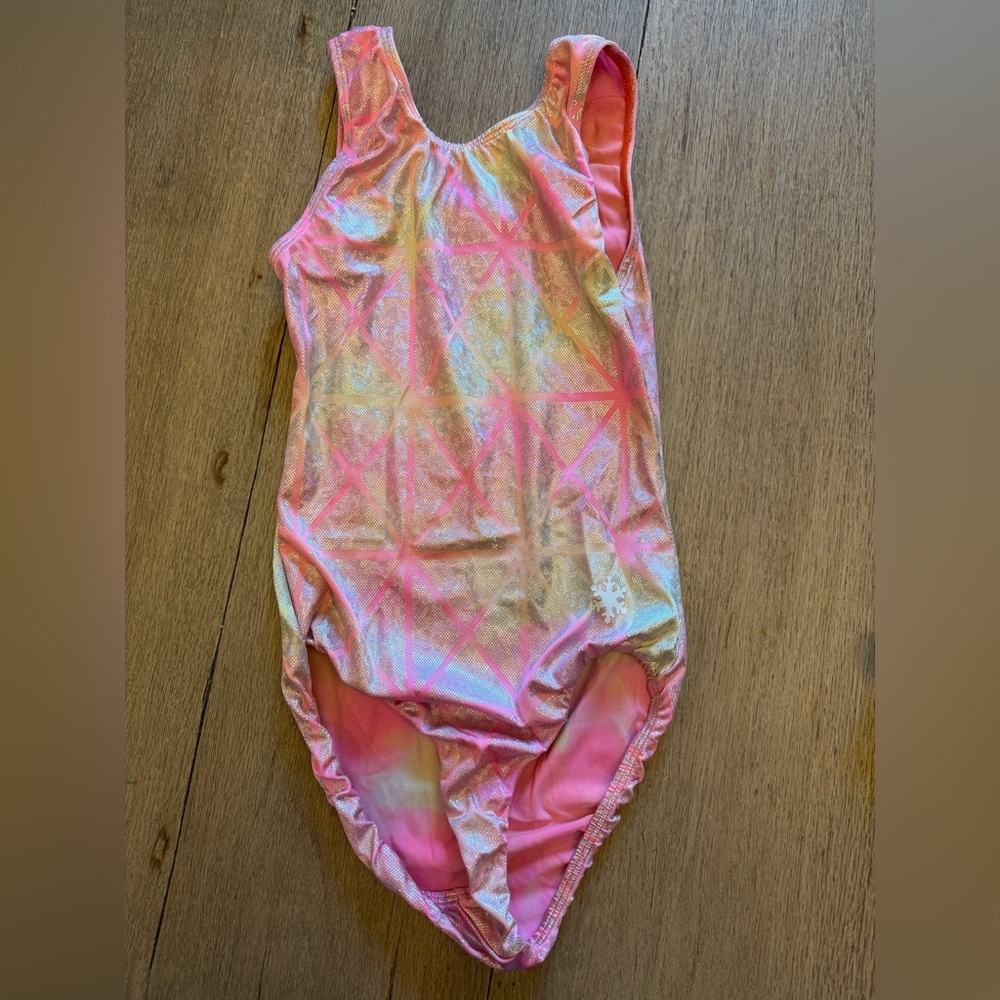 Snowflake Designs Pink and Orange leotard